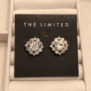 The Limited | Rhinestone Cluster Earrings | 3/4” Width